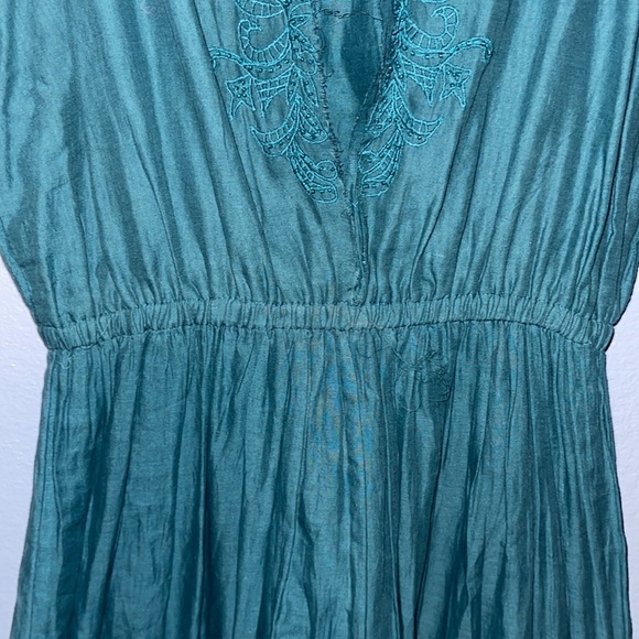 Lucky Brand Aquamarine Beautiful Beaded Tiered Maxi Dress Size XS. AA - Picture 3 of 7